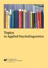 Topics In Applied Psycholinguistics