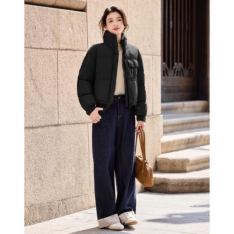 Sishui Nianhua Women's Petite Slim-Fit Winter Down Jacket