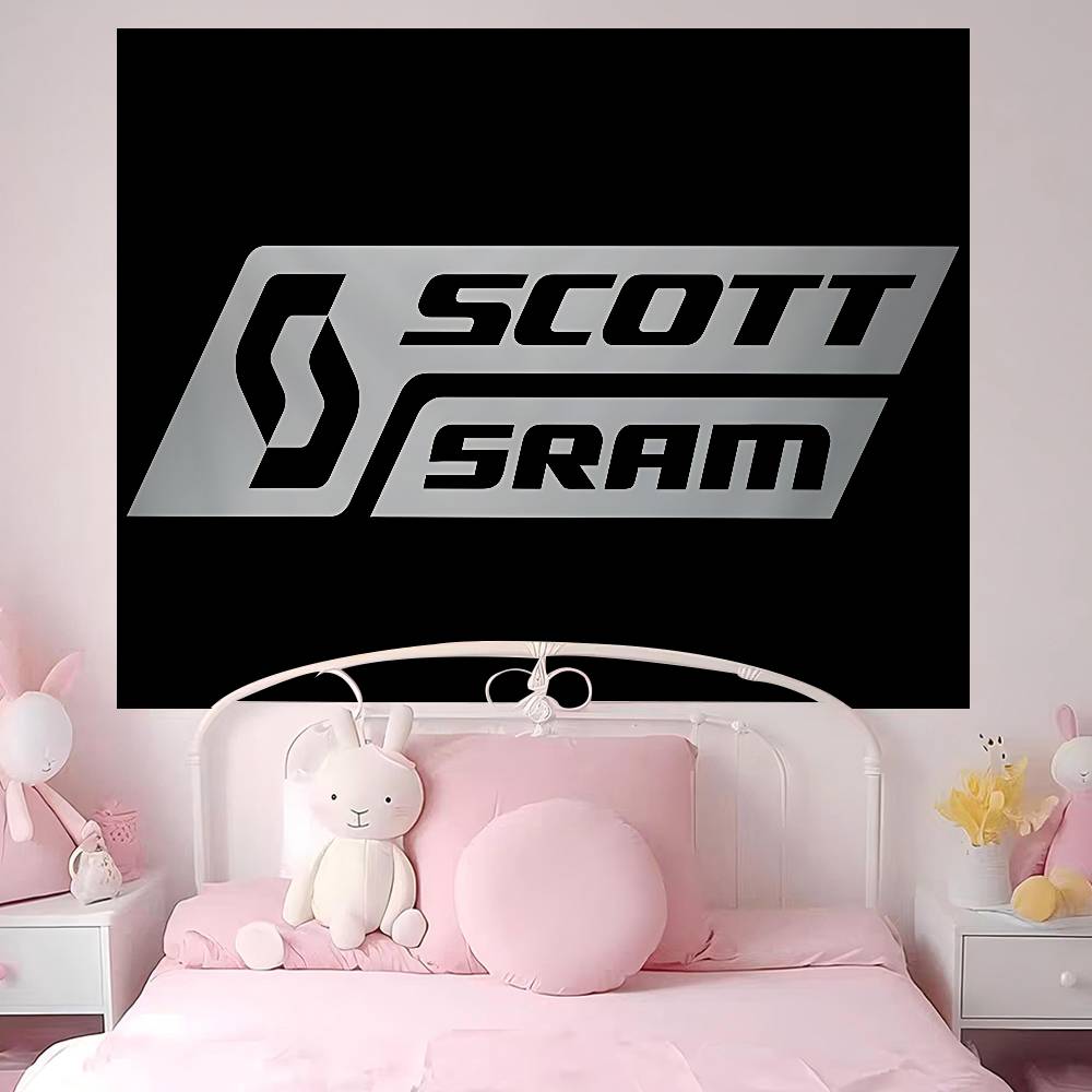 SScott Bike Logo Tapestry Art Printing Art Science Fiction Room Home Decor Wall Art Decor