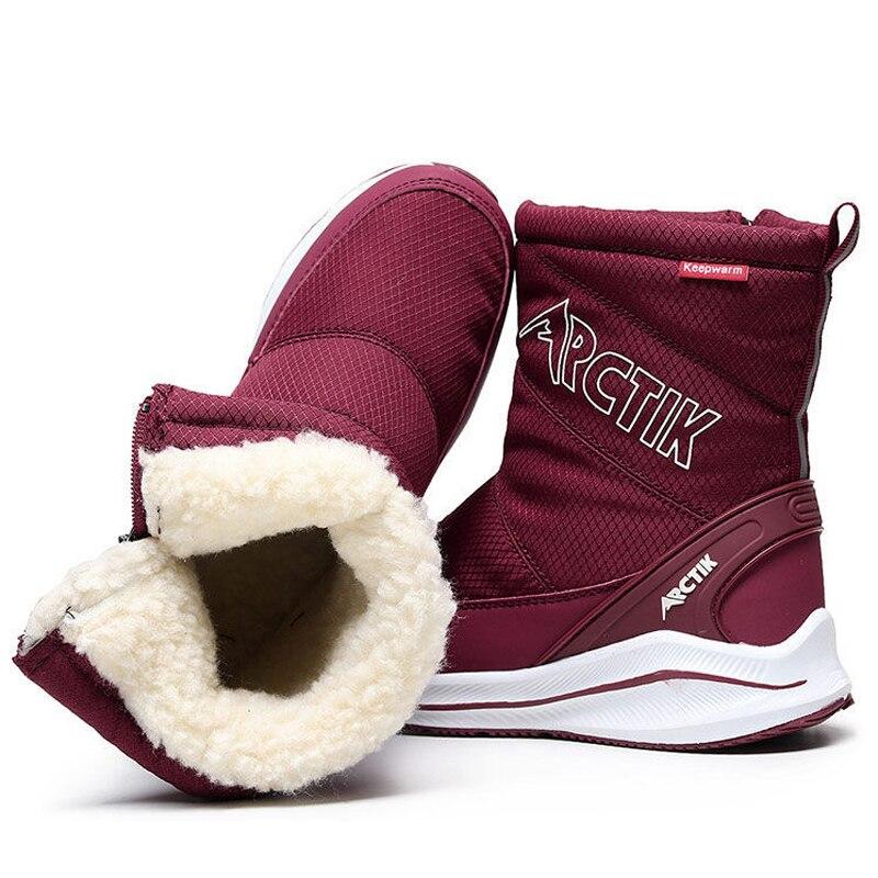 Women Winter Boots New Plush Women 'S Short Boots Woman Snow Boots Zipper Waterproof Non -Slip Warm Women 'S Winter Shoes
