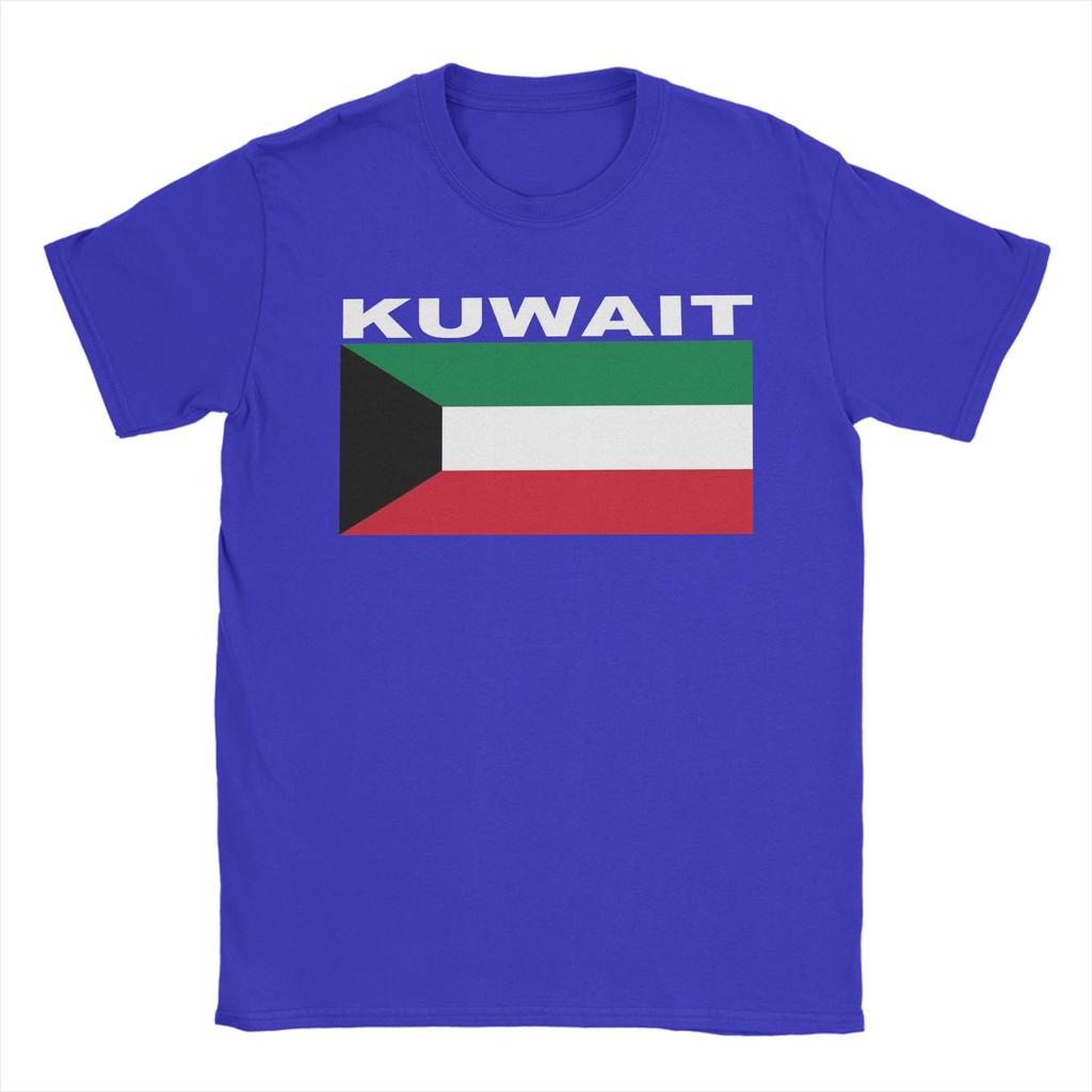 Unisex TShirt Kuwait Flag Hipster Cotton Tee Shirt Short Sleeve T Shirts Round Collar Clothing Printing