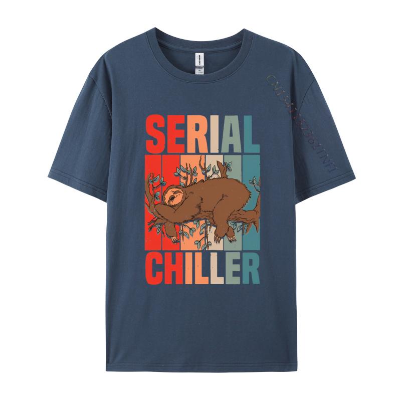 Sloth Serial Chiller Chill Your Life T Shirt Men Cotton Tee Shirt Tees Tshirt Free Shipping Oversized Camisas