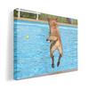 Art Panel Painting Decoration igsticker 420mm x 297mm A3 Photo Wall Hanging Wooden Frame Interior Stylish 025713 Pool Dog Animal