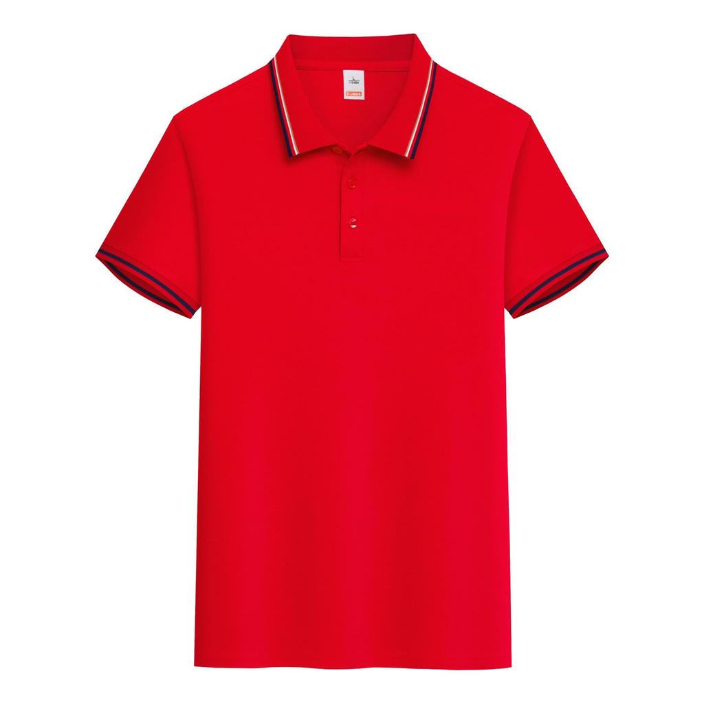 Customizable Breathable Polo Shirt with Logo, Short Sleeve, Sweat-Wicking, Perfect for Corporate or Group Culture Events.