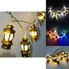 Exquisite Ramadan Eid Mubarak Lantern Led Fairy String Light Hanging Decoration