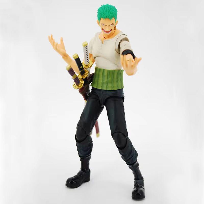 18cm Anime One Piece Monkey Luffy Zoro Portgas Ace Action Figure Articulated Joints Moveable Collection Model Toys Gifts D Poseable Scale Detailed