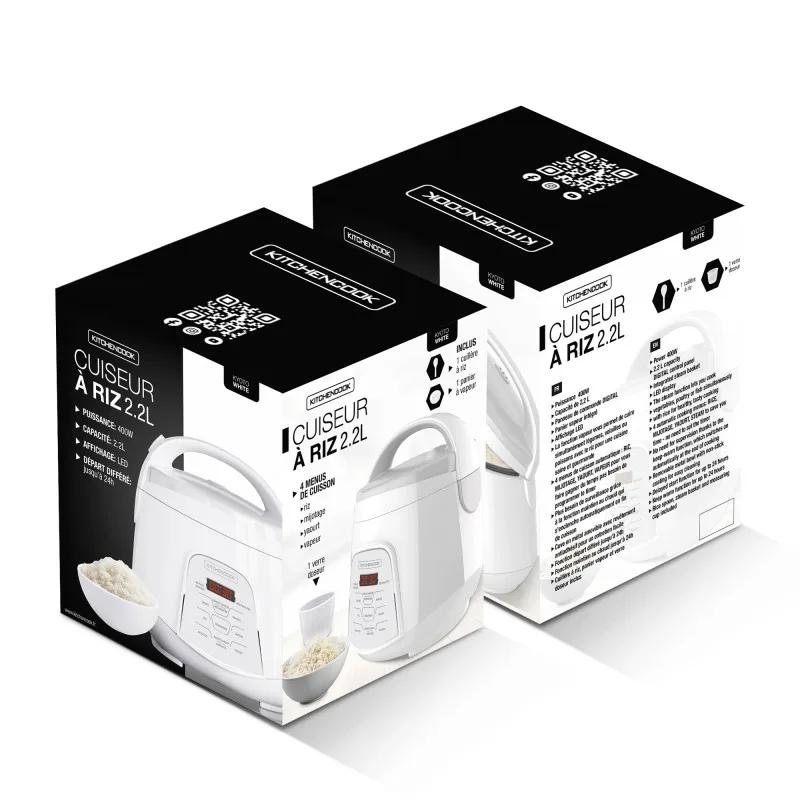 Kitchencook - Multicuiseur Kyoto_white - 400 W 2,2 L - Panier Vapeur Et Verre Doseur