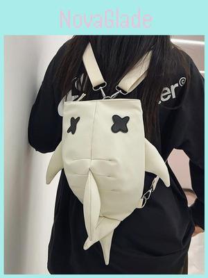 Shark Backpack For School Students Waterproof Nylon Casual Travel Daypack For Men Women