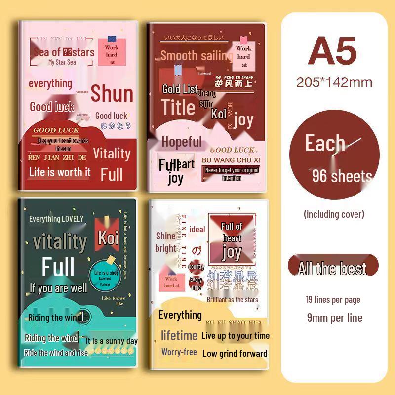 Thickened Plastic Cover Notebook - B5 & A5 Sizes for Girls, Art Students, and College Use