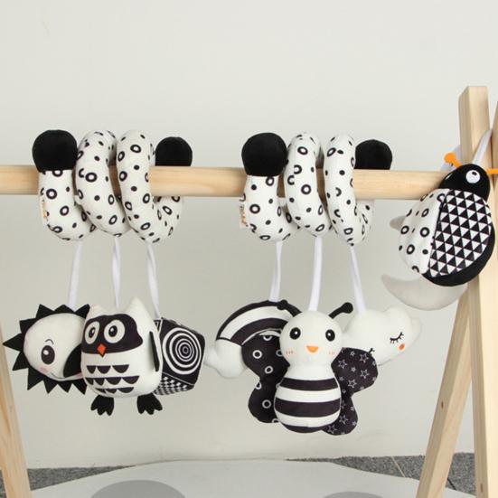 Zonăitură pentru pătuț În formă de desene animate Antrenament senzorial Pat moale pentru bebeluși Zăngări pentru nou-născut