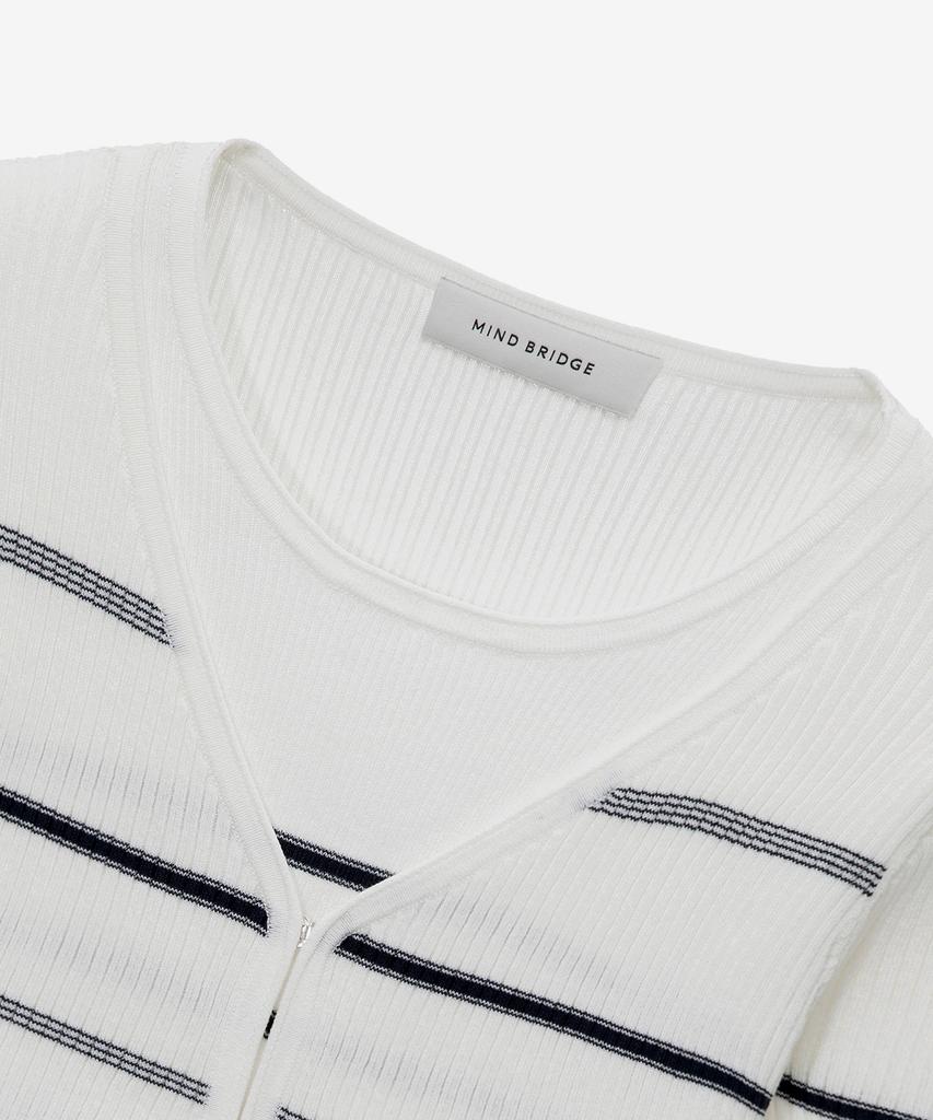 MIND BRIDGE WOMEN [W] Striped Layered Cardigan Knit