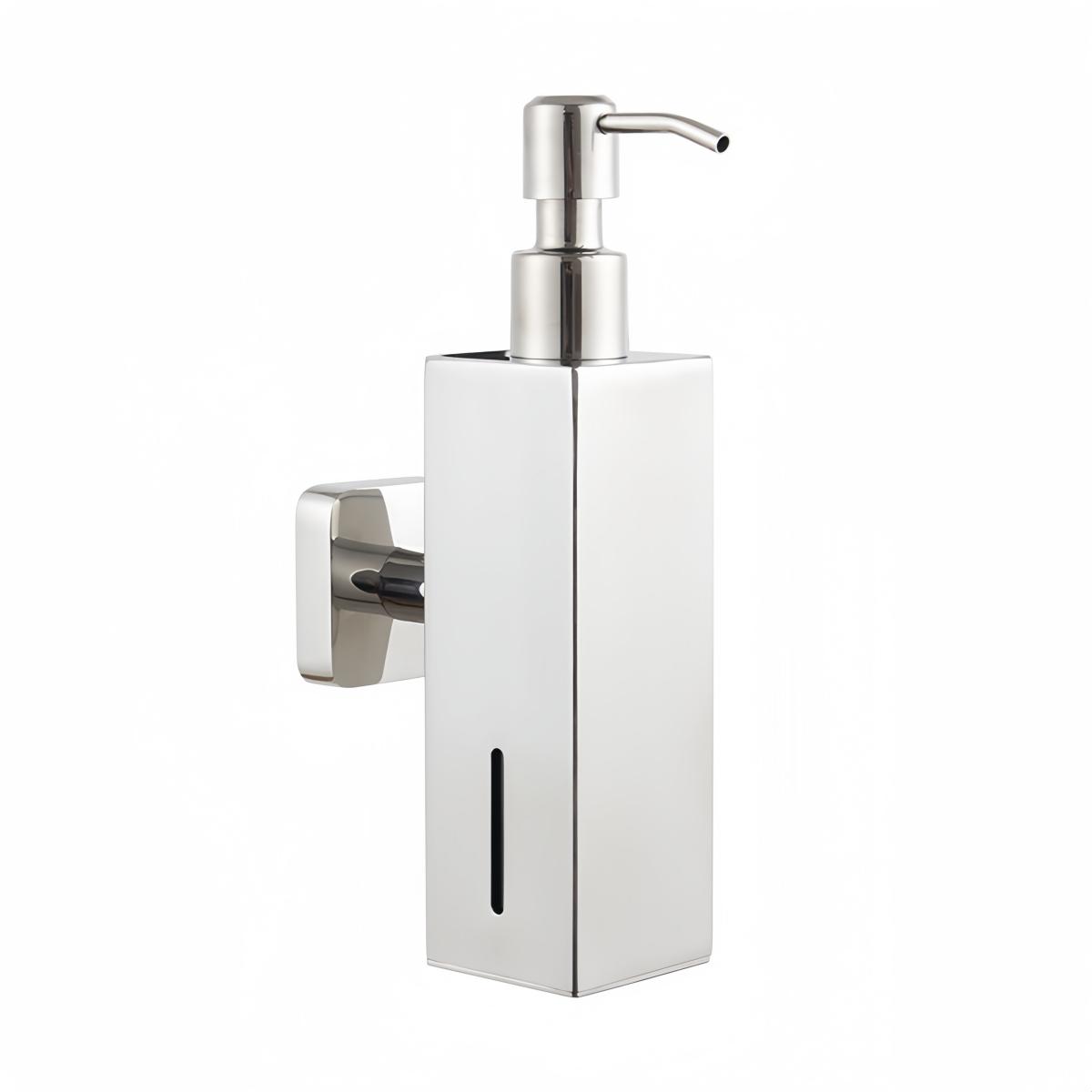 Bathroom Accessories Wall Mounted Pump Modern Bathroom Decor Secure Wall Mount Design Wall Mounted Liquid Soap Dispenser серебряный