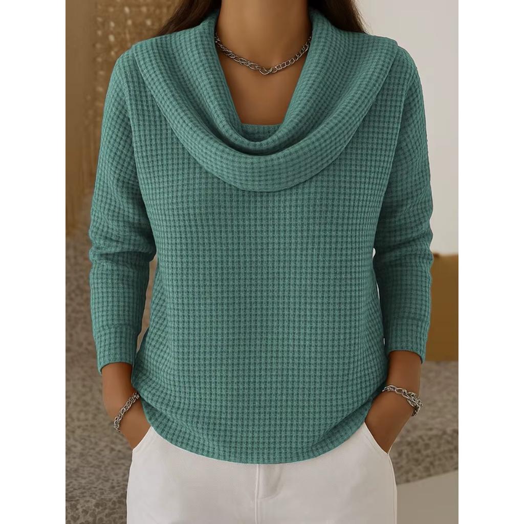 Solid Color Casual Loose T-shirts For Woman Vintage Women's Oversized T-shirt Long Sleeve Tees Fashion Female Tops