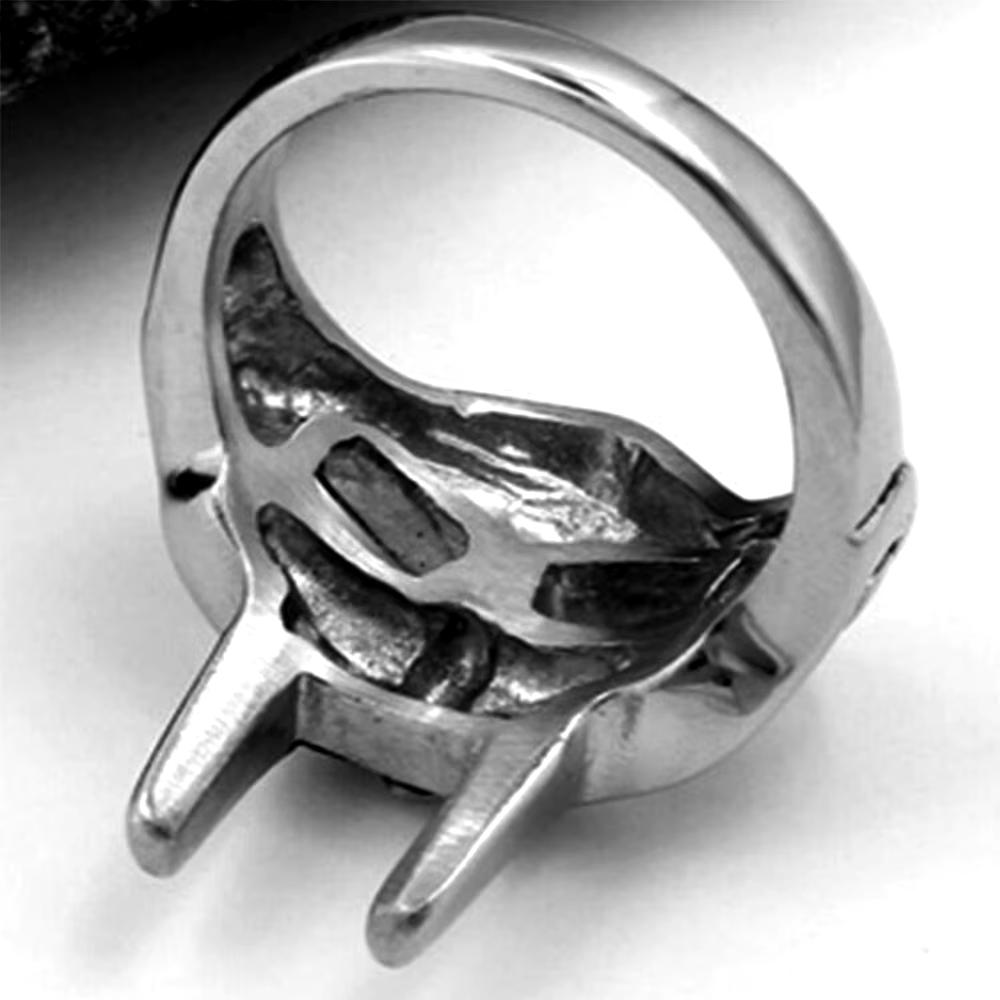 Anello regolabile con giuntura vintage Goth Mf Doom Mask per uomo Gladiatore Punk Faraone egiziano Anello aperto maschile Gioielli