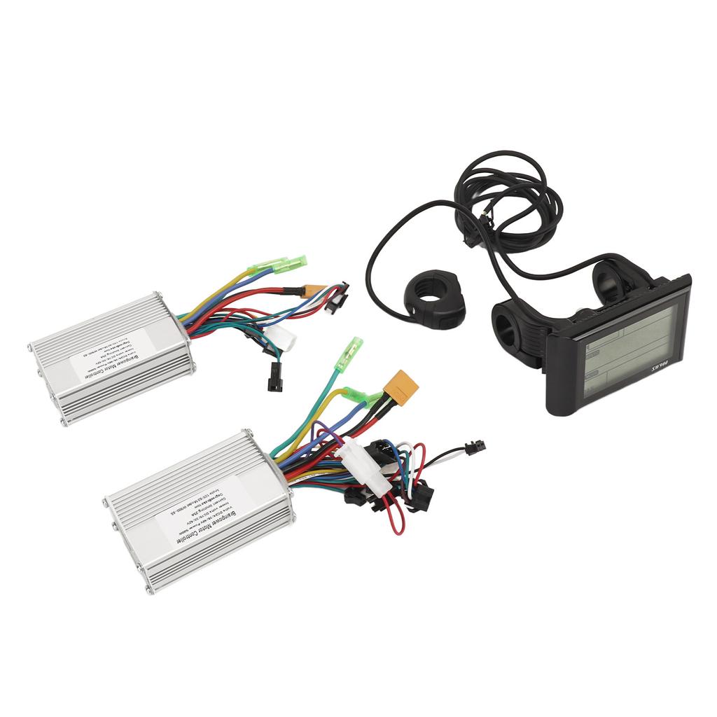 Electric Bicycle Controller Kit Electric Bike Dual Drive Motor Control Panel with SW900 LCD Display Meter for Electric