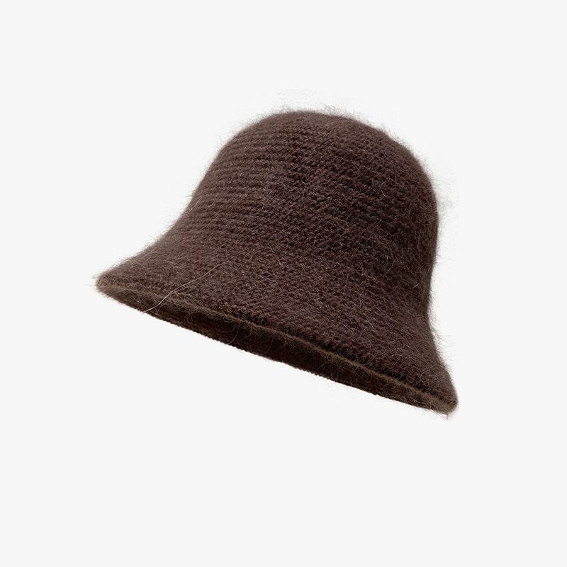 Women's Autumn and Winter Korean Version Versatile Wool Hat Cold Hat Winter Warm Ear Protection Big Head Bucket Hat