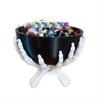 1Pc Gothic Skeleton Hands Bowl Stand  For Candy,Trinkets,Or Party Supplies,Halloween Decorations