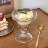 Elegant Glass Pudding Cups Transparent Glass Goblet Creative Ice Cream Cup  Dessert