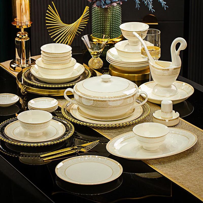 Handun Jingdezhen Elegant Bone China Dinnerware Set