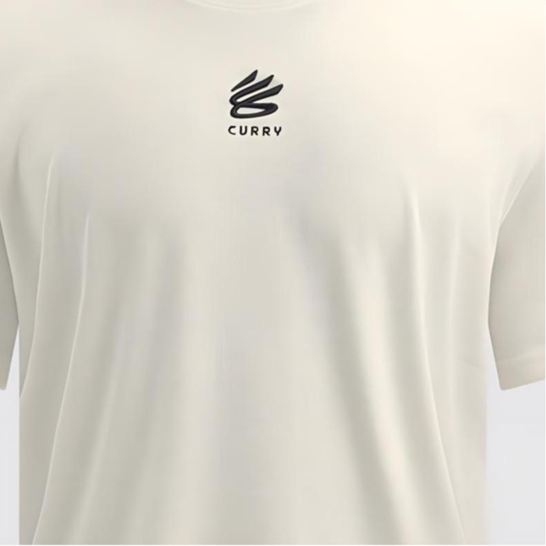 Under Armour Curry Logo Print Moisture-Wicking Short Sleeve T-Shirt Men Tops Clay-White 1387107-114