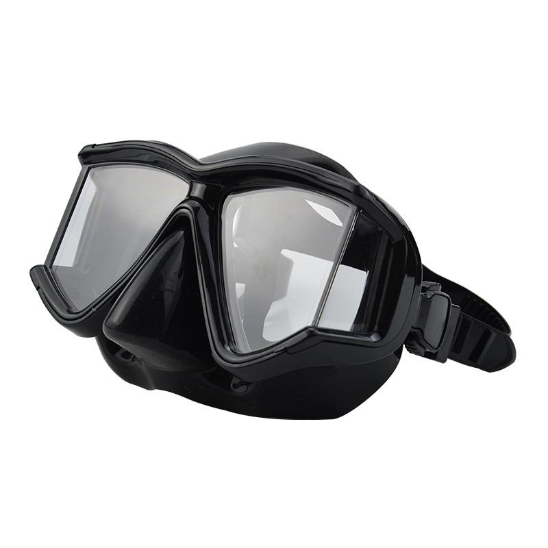 New diving goggles Outdoor snorkeling equipment, high-definition waterproof large-frame unisex diving goggles Average Size чёрный