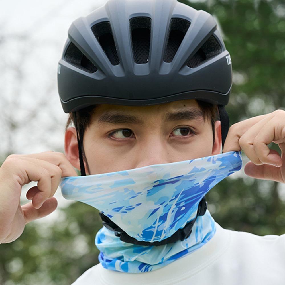 Ice Silk Sunscreen Face Mask Natural Scene Sun Protection Face Cover Riding Mask  Gardening