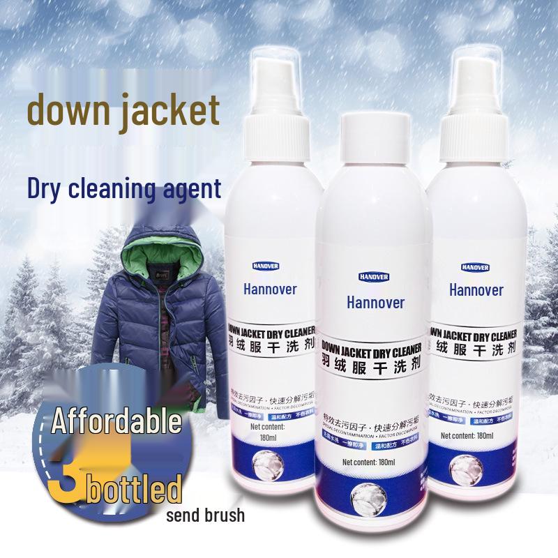 Powerful Stain Remover & Dry Cleaning Agent for Down Jackets and Fabric Sofas - Waterless Wash with Sterilization