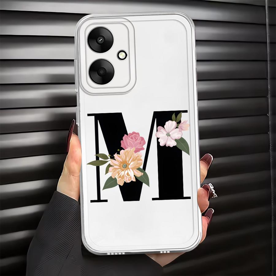 

Цветочные буквы Мягкий чехол для телефона Чехол для телефона для Xiaomi Mi 11T Pro 11 Lite Xiaomi Mi 11 Lite 5G
