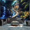 Waterfall And Stream Landscape Digital Printing Polyester Wall Tapestry Suitable For Use In Living Rooms Bedrooms Bars And Party