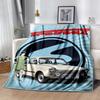 Trabant 601 Flannel Blanket Soft Warm All-Season Throw, Design for Camping, Car Travel, Hiking Sofa, Bed, Office Perfect Gift for Parties