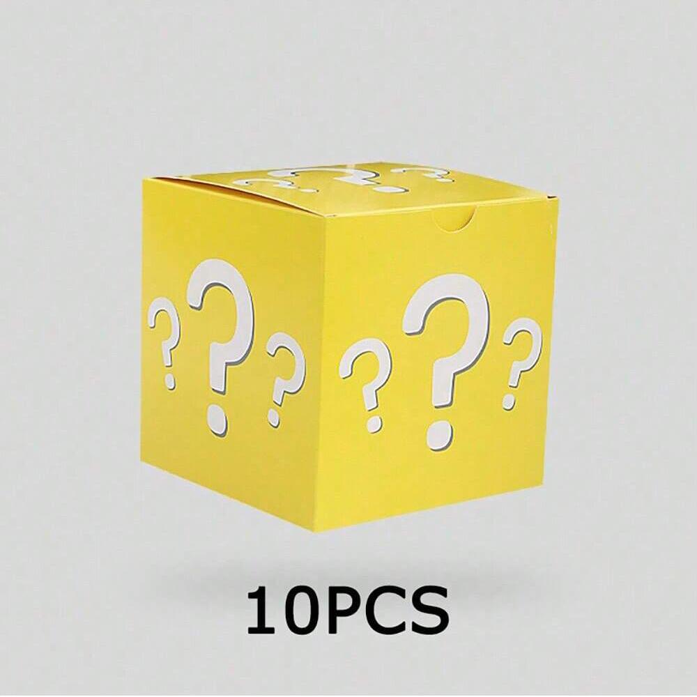 

10 шт. Желтая коробка-загадка с вопросительным знаком, Креативная коробка-сюрприз, Упаковка для подарка на день рождения, свадьбу, годовщину 10pcs жёлтый
