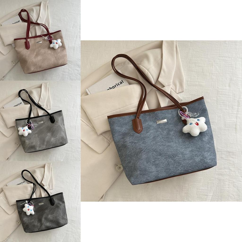 Large Capacity 2024 New Fashion Casual Street Style Pu Tote Shoulder Bag