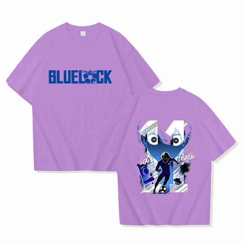 Hot Anime BLUE LOCK Isagi Yoichi Printed T Shirts Unisex Fashion Casual Tops Summer Short Sleeve Harajuku T Shirts