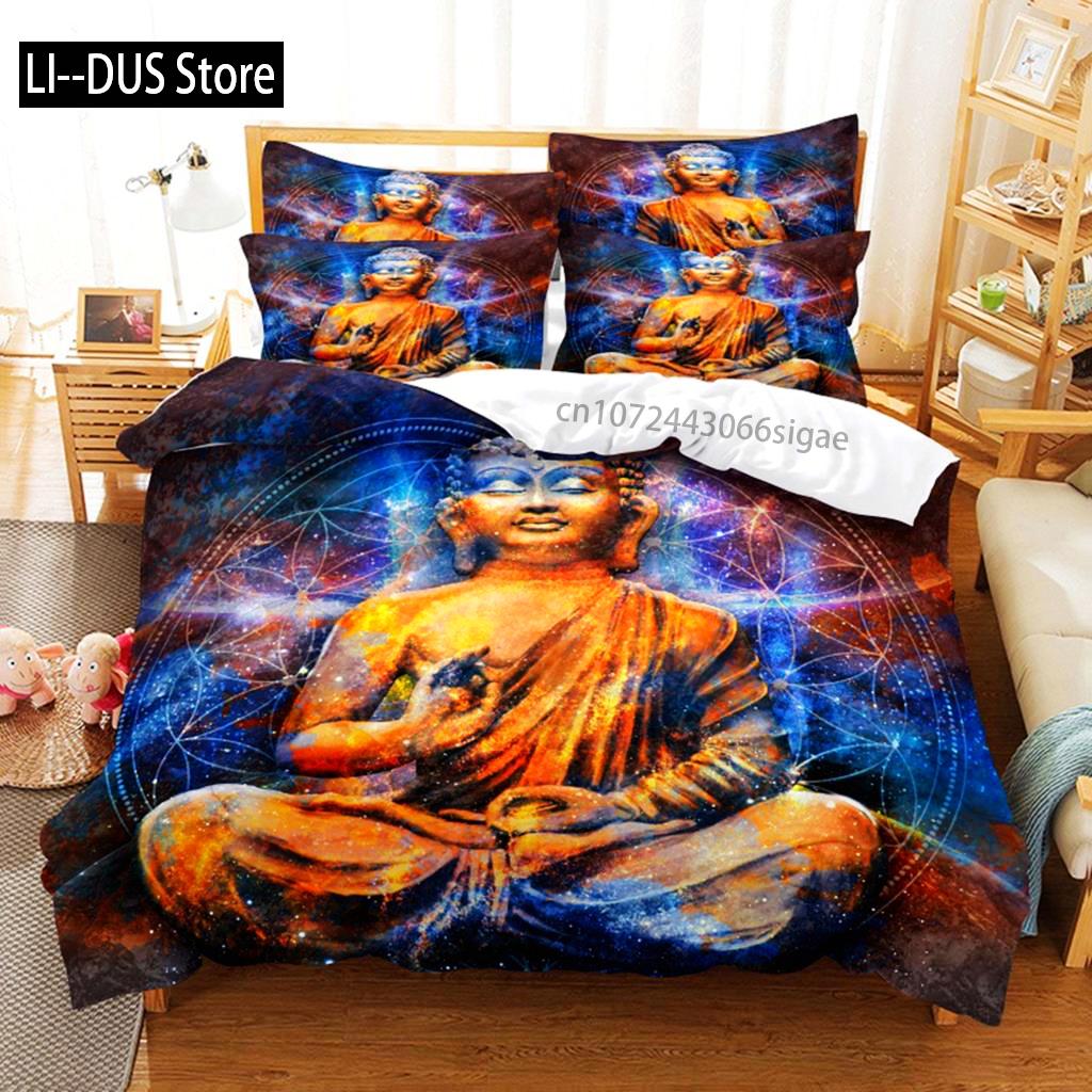 Buddhism Set Duvet Cover Set 3d Bedding Digital Printing Queen Size Bedding Set Fashion Design