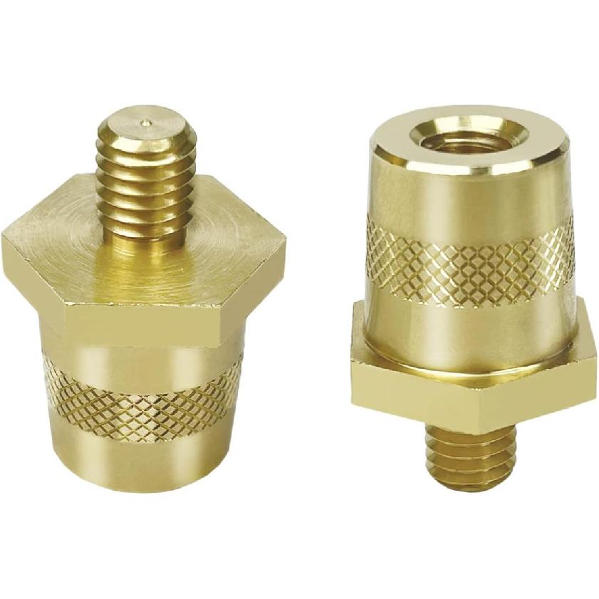 Battery Terminal Connector, Auto battery Terminal Brass Post Adapter, Top Post thread Terminal Charging Post Extender Adaptor Taper Conversion Screw
