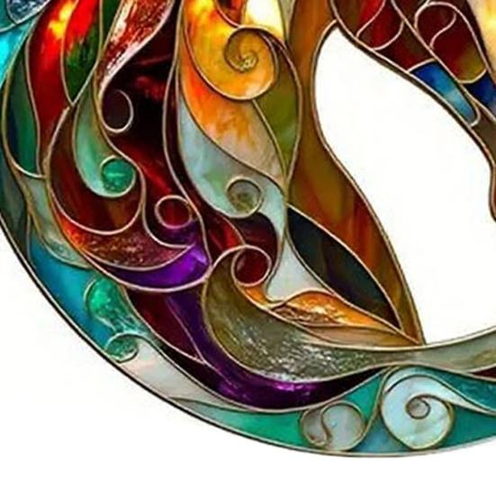 Acrylic Horse Suncatcher Stained Glass Effect Window Hanging Ornament Equestrian Gifts for Mom Grandma Women Horse Lovers