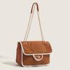 New Fashion Square Bags Female Shoulder Bags Retro Brown Niche Design Advanced Chain Bags Women's Leisure Trend Crossbody Bags