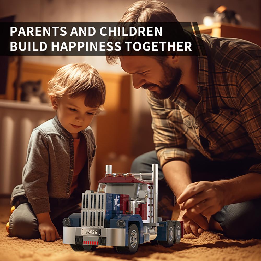 Set Blocuri SUV Vehicul Urban - Camion de Pompieri, Mașină de Poliție și Remorcă Container Set Model 3D, Scenă de Salvare Urbană DIY, Cadou pentru Învățare STEM