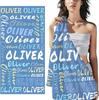 Name Customization Beach Towel  Name Microfiber Style Beach Towel Cushion Letter Bath Towel Beach Towel Print