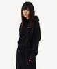 Womens Sign Logo Og Cropped Sweat Hoodie - Black