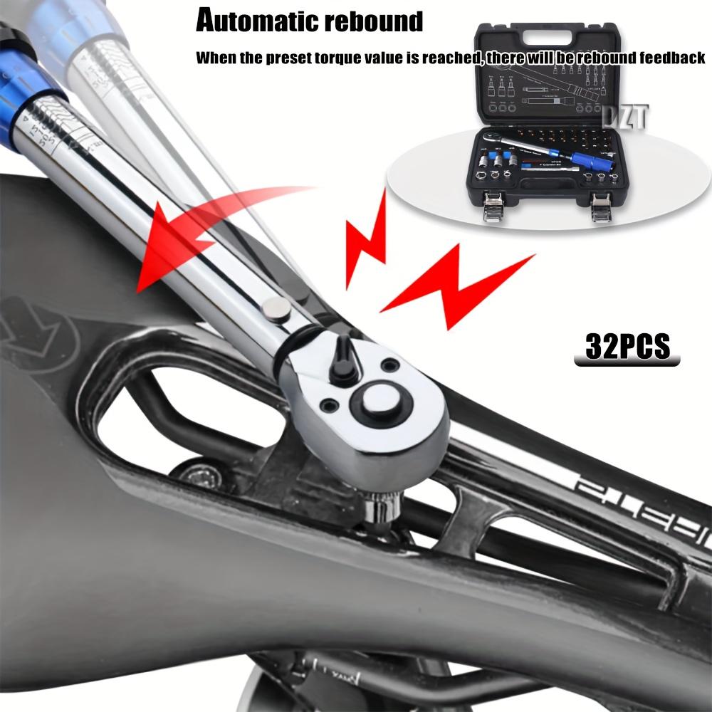 32 Pcs 1/4 Torque Wrench Set, 72-Tooth High Precision Torque Wrench,Precision Torque Toolbox, Durable Multifunctional Tool Kit