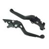 H24m2 All Black Matte Honda Brake and Clutch Compatible with Monkey GROM Levers, 6-Level Adjustment, Telescopic, GB350, 125, 400X, CBR400R, CL250,