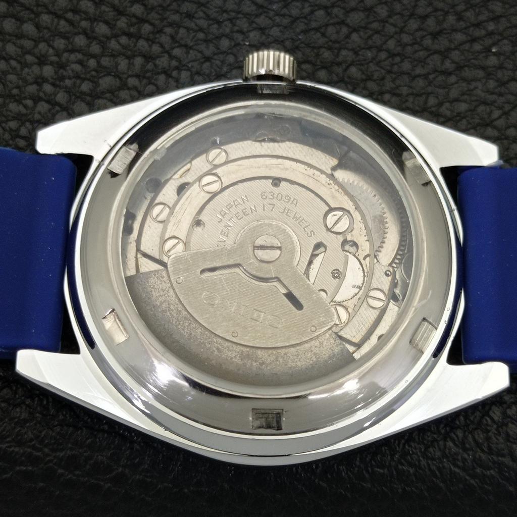 AUTOMATIC VINTAGE REFURBISHED SEIKO 5 JAPAN 6309A MENS BLUE DIAL WATCH a441244-4 Sk-a441244
