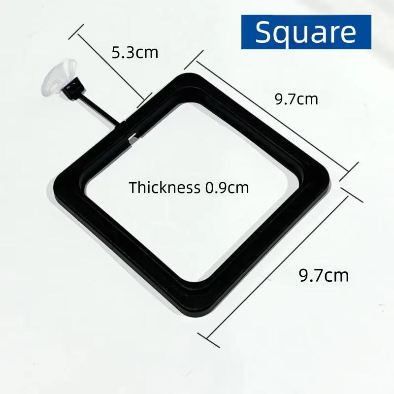 Feed Suction Cup Aquarium Feeding Ring Fish Tank Station Floating Food Tray Feeder Square Circle Accessory Fish Food Feeder