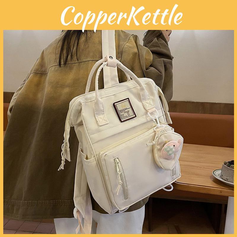 Student Casual Nylon Backpack With Laptop Pocket For College And Use School