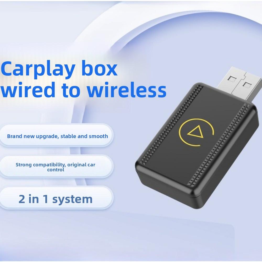 Plug and Play Wireless CarPlay Box Short Convert Wired to Wireless for iPhone Android Auto