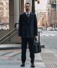 STCO Wool 50 Two-Tone Comfort Double Formal Pants Navy (Classic Fit)_Sslwa62Ctn