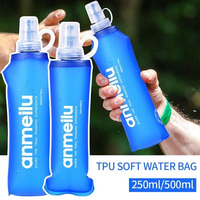 250/500 ml Venkovní láhev na vodu Běh Jízda na kole Úschovna Vodní vak Skládací malý kačer se slámou TPU Vodní vaky Nádobí