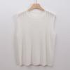 [Shop  ] Women S Round eSSential Inner Item SleeveleSS Ribbed Knit Tee Dgb Wkn 2509 Ivory