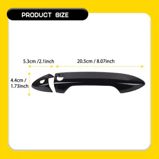 LH RH Door Exterior Handle COVER Trim Glossy Black For 2017- Honda Ridgeline